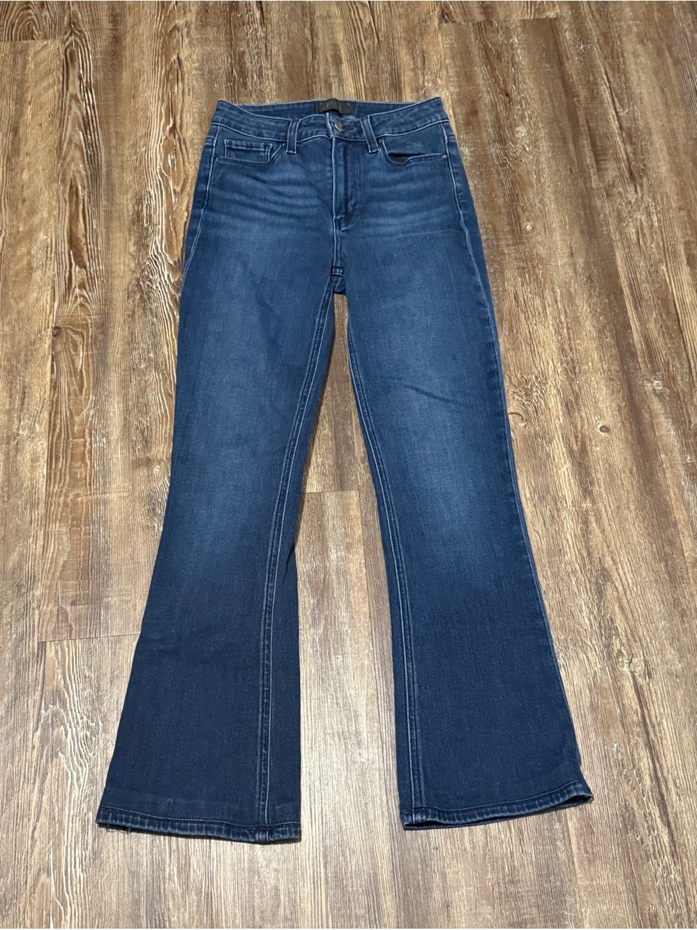 Paige High Rise Laurel Canyon Jeans Women's 25 Bootcut Dark Wash Stretch Denim